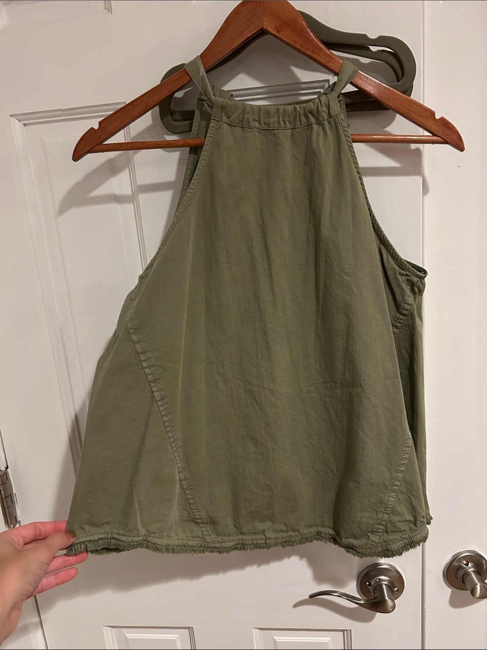 DO+BE Olive Green High Neck Tank Top